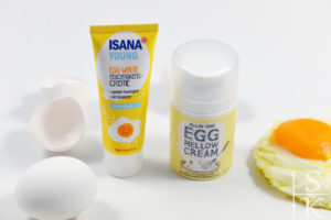Too Cool For School Egg Mellow Cream vs. Isana Young Egg White Feuchtigkeitscreme Review Horizont-Blog